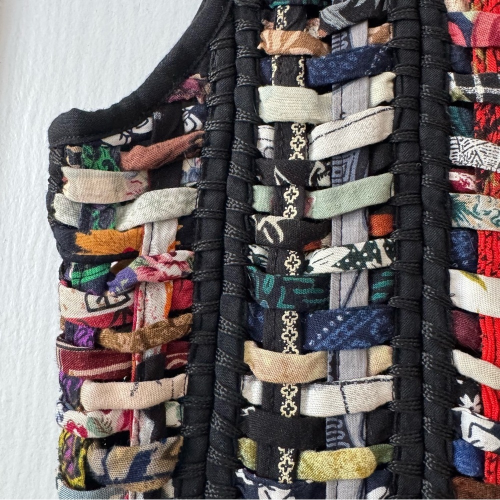 Soulmates Vintage Boho Patchwork Vest Size M - Picture 8 of 16